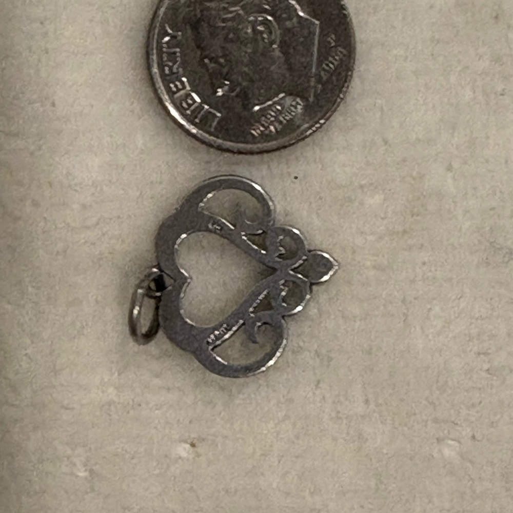 James Avery Sterling Silver Open Heart Pendant/Charm View 2